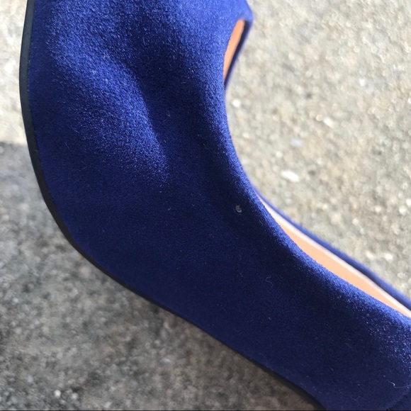 Royal Blue Suede Heels - Picture 6 of 8